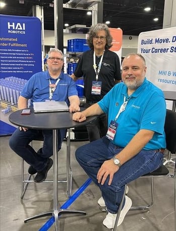 Left to Right: Brian Keiger: CCO, Conveyco Technologies, Pat Davison: Director of Education & Standards, MHI, Joseph Harris: Senior Solutions Consultant, Conveyco Technologies